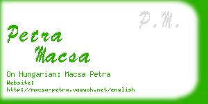 petra macsa business card